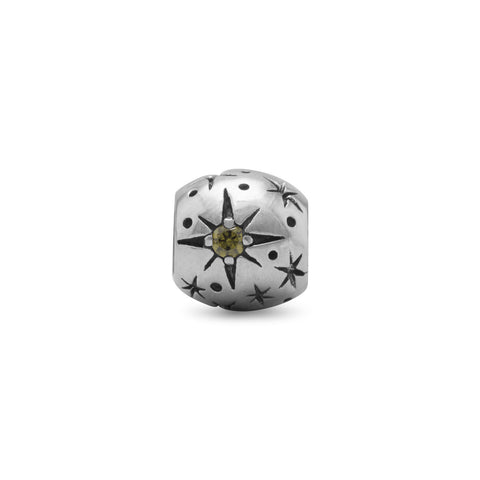 North Star Design Barrel Bead