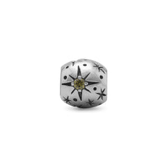 North Star Design Barrel Bead