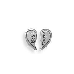Set of 2 Best Friends Heart Beads