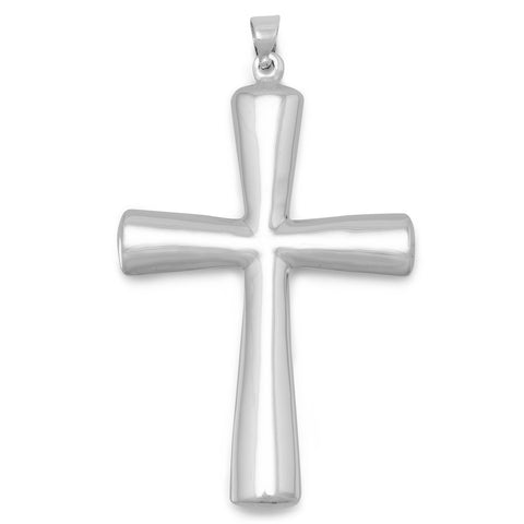 Plain Puffed Cross Pendant