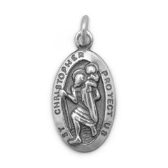 Small Oval Saint Christopher Charm