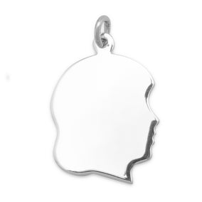 Girl Silhouette Charm