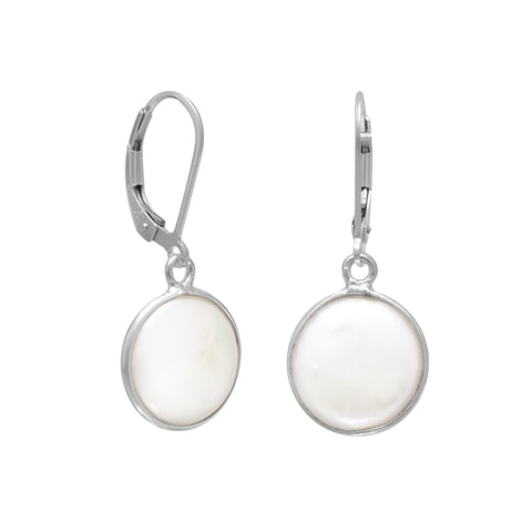 10mm Cultured Freshwater Coin Pearl Earrings