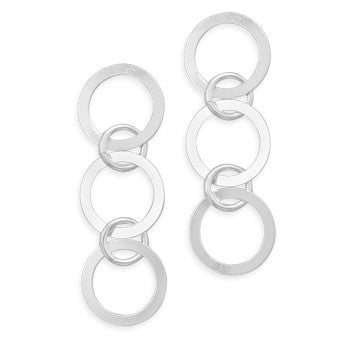 Triple Ring Post Earrings