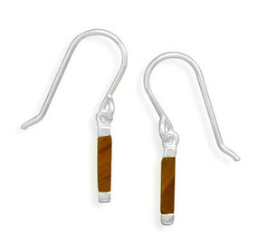 Inlay Tiger's Eye Earrings on French Wire