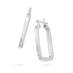 2mm x 24mm Square Hoop Earrings