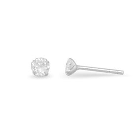 4mm CZ Stud Earrings