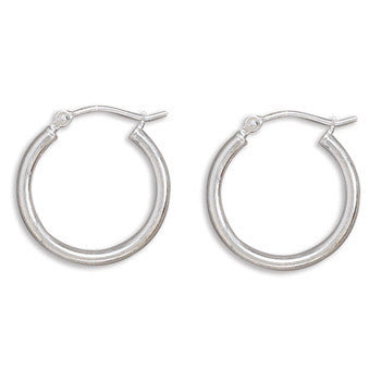 2mm x 20mm Hoop Earrings with Click