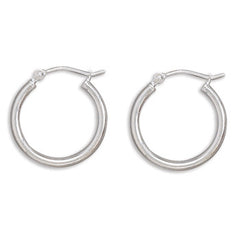 2mm x 20mm Hoop Earrings with Click