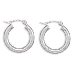 3mm x 20mm Hoop Earrings with Click