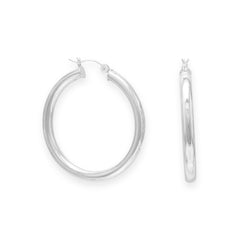 4mm x 40mm Hoop Earrings with Click