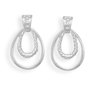 Polished and Twist Pear Shape Earrings