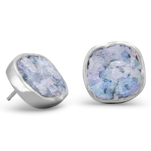 Ancient Roman Glass Post Earrings