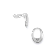 Polished Oval Clip-On Earrings