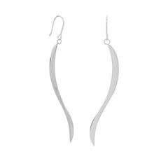 Wave Design French Wire Earrings