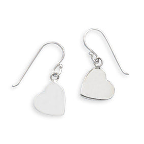 Heart Charm French Wire Earrings