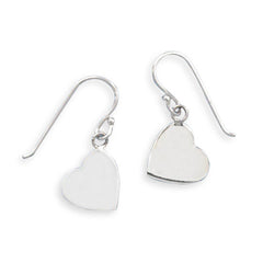 Heart Charm French Wire Earrings