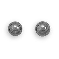 Hematite Bead Stud Earrings