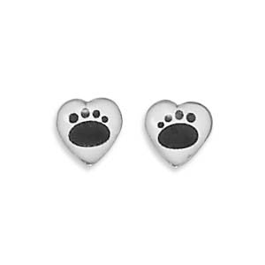 Paw Print Stud Earrings
