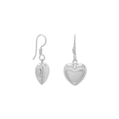 Puffy Heart French Wire Earrings