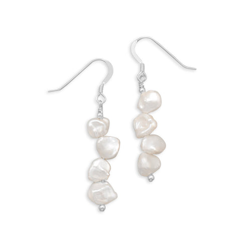 Cultured Freshwater Keshi Pearl Earrings