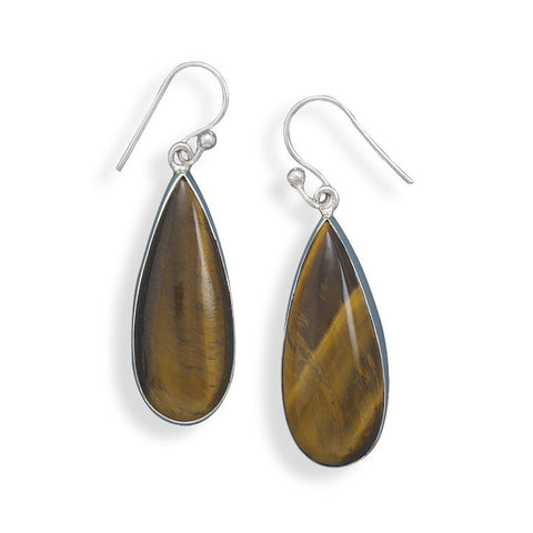 Tiger's Eye Drop Earrings