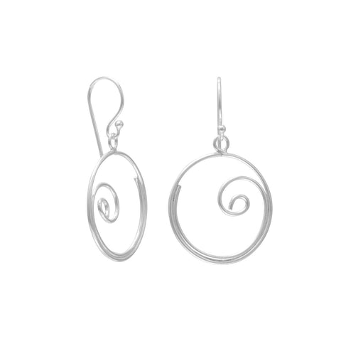 Thin Swirl Design Earrings