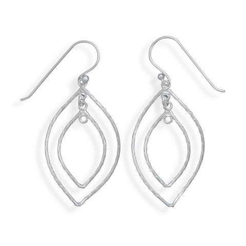 Twist Wire Double Drop French Wire Earrings