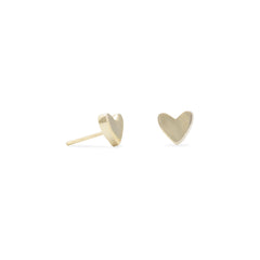 Gold Plated Heart Stud Earrings
