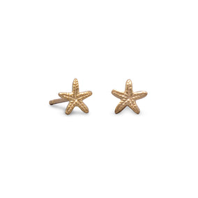 Gold Plated Starfish Stud Earrings