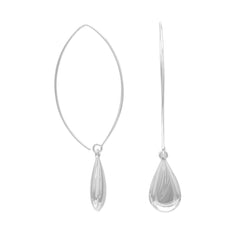Marquise Wire Earrings with Pear Shape Drop