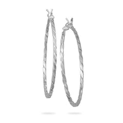 Thin Twist Hoop Earrings