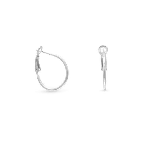 1mm Clip Post Hoop Earrings