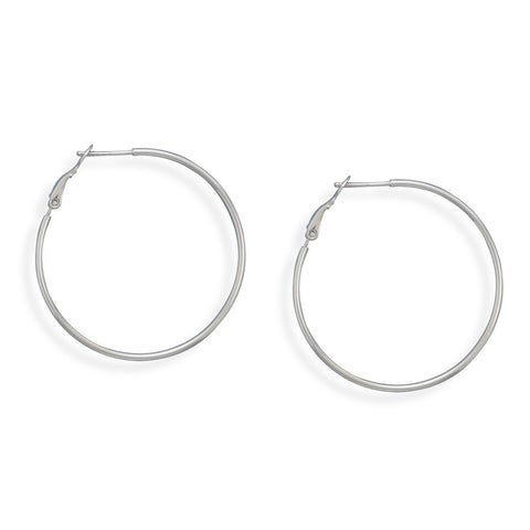 1mmx40mm Clip Post Hoop Earrings