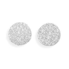 CZ 1/2 Ball Post Earrings