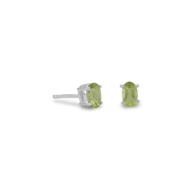 Oval Peridot Earrings