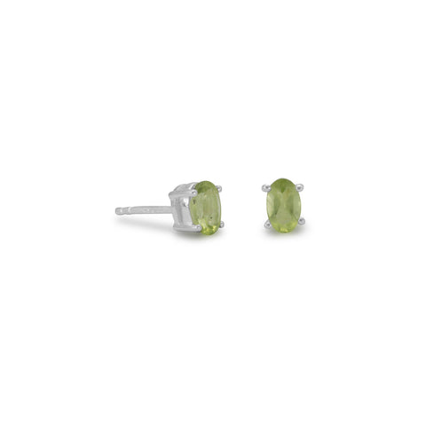 Oval Peridot Earrings