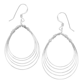 Pear Shape Wire Earrings