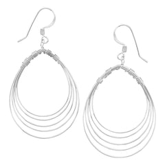 Pear Shape Wire Earrings