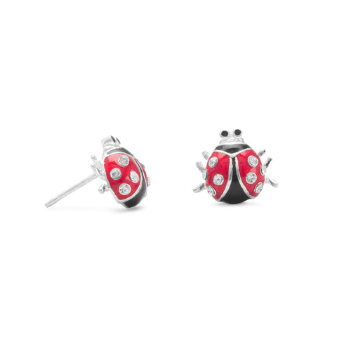 Lady Bug Stud Earrings