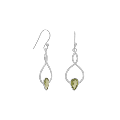 Textured Peridot Earrings