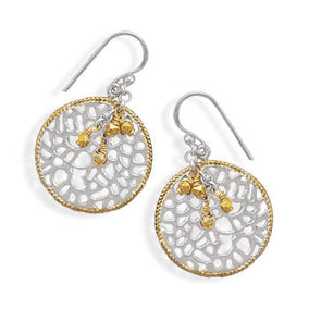 Two Tone Cut Out Design Earrings