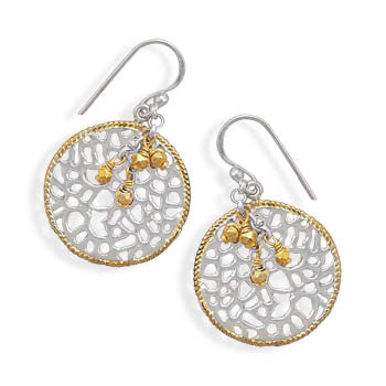 Two Tone Cut Out Design Earrings