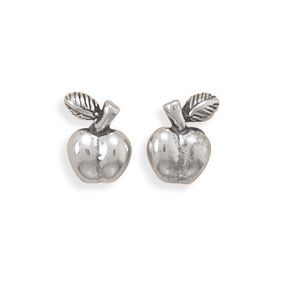 Oxidized Apple Earrings