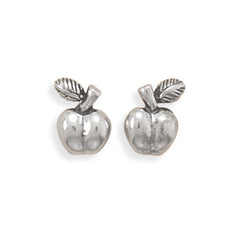 Oxidized Apple Earrings