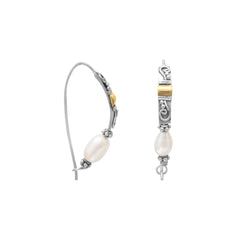 Two Tone Cultured Freshwater Pearl Earrings