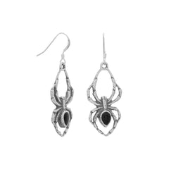 Oxidized Spider Earrings