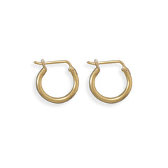 14 Karat Gold Plated 1.5mm x 13mm Hoops