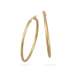14 Karat Gold Plated 1.5mm x 41mm Hoops