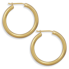 14 Karat Gold Plated 2.8mm x 26mm Hoops